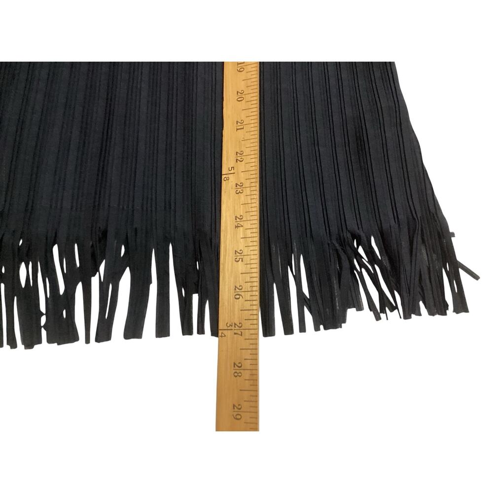 Chico's Travelers Collection Fringe Pleated Jacket black - Picture 5 of 6